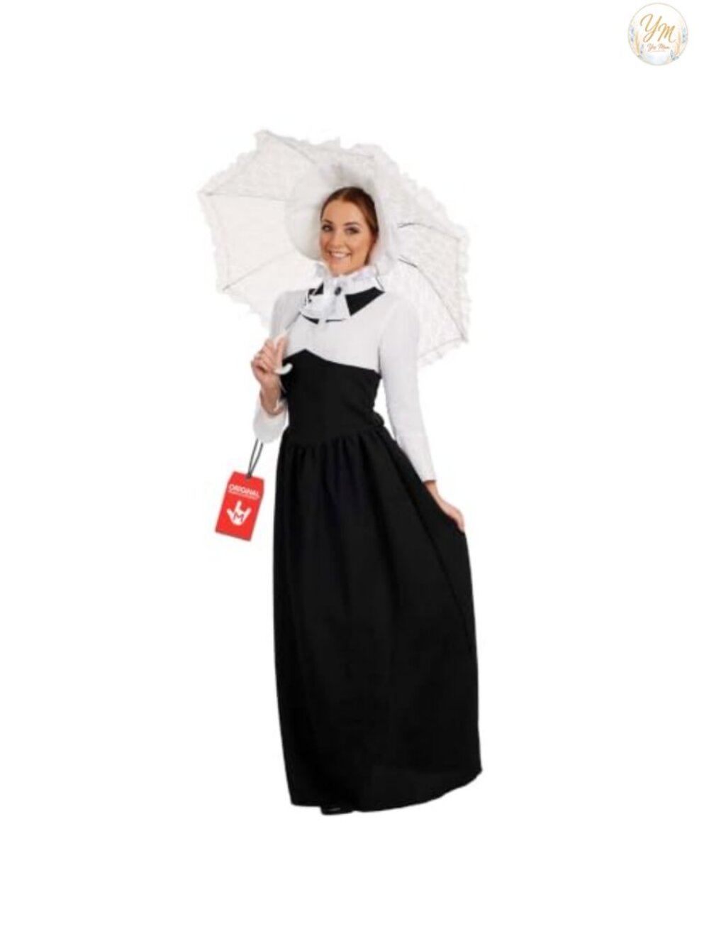 Victorian Pioneer Woman Costume Historical Halloween Dress & Bonnet